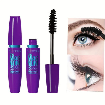 4D Black Mascara Thickening, Lengthening, Curling, Waterproof Liquid Fiber Mascara - Shello's Creative Boutique