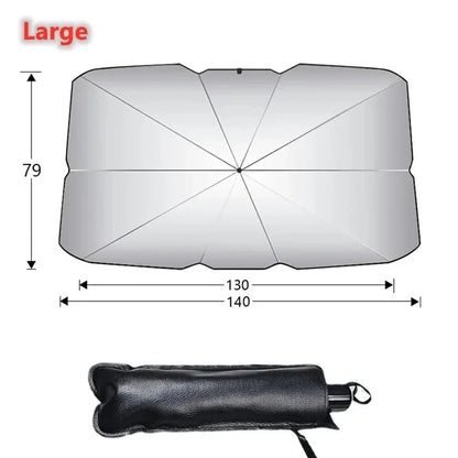 Foldable Car Windshield Sunshade Parasol – Heat Insulation Front Sun Shade for Summer