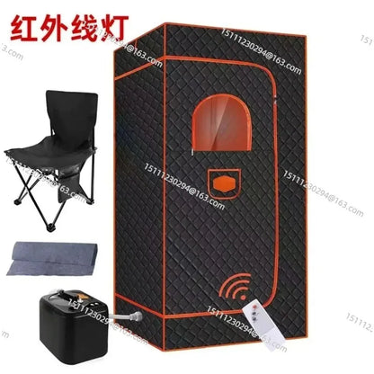 Full Body Steam Sauna Tent – 1-Person Home Spa, 3L Steamer with Remote Control & Timer