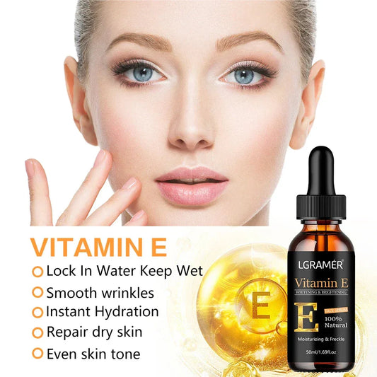 Vitamin E Face Serum - Brightening Anti-Wrinkle Essence for Dark Spots & Pores - Shello's Creative Boutique