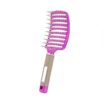 Detangling Hair Brush - Bristle & Nylon Scalp Massage Comb for Wet Curly Hair