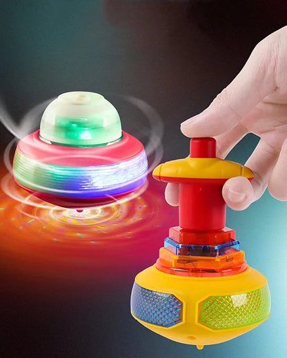 8cm Gyroscope Children Toys Music Luminous Magic Rotating Launch Cartoon Colorful Flashing Spinning Top Children Toys Shello's Creative Boutique