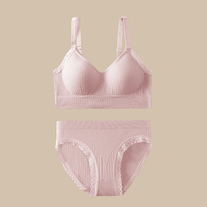 Everyday Seamless Bra & Brief Set – Soft Ribbed Comfort by NoEnName_Null