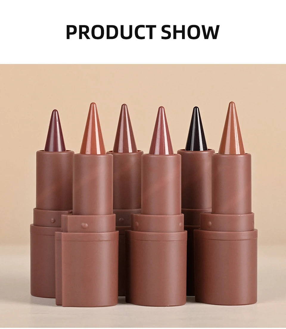 Lakerain Lip Liner Matte Black Brown Velvet Lipstick Waterproof Non Sticky Contouring Tint Lipliner Crayon Lip Makeup - Shello's Creative Boutique