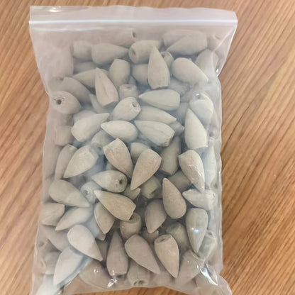 Natural Sandalwood Backflow Incense Cones - 100g Waterfall Burner Compatible