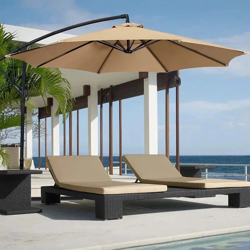Replaceable Summer Parasol Top Cloth – Waterproof Anti-UV Canopy for 6 & 8 Rib Banana Umbrellas