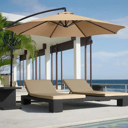 Replaceable Summer Parasol Top Cloth – Waterproof Anti-UV Canopy for 6 & 8 Rib Banana Umbrellas