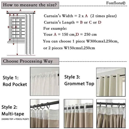 Luxurious Textured Thick Tulle Curtains - Insulated Sheer Drapes for Living Room & Bedroom - Shello's Creative Boutique