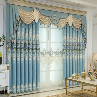European High-End Luxury Blackout Curtains - Modern Minimalist Drapes for Living Room & Bedroom - Shello's Creative Boutique