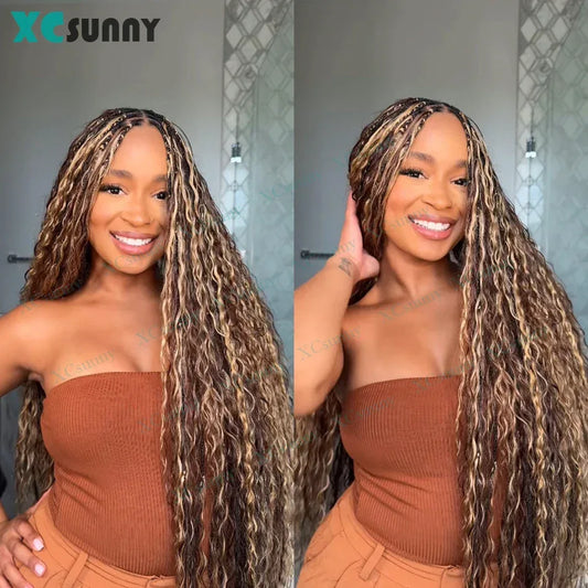 Deep Curly Human Hair for Boho Braids - Color 4/27 & 4/30 Ombre Bulk Hair - Shello's Creative Boutique