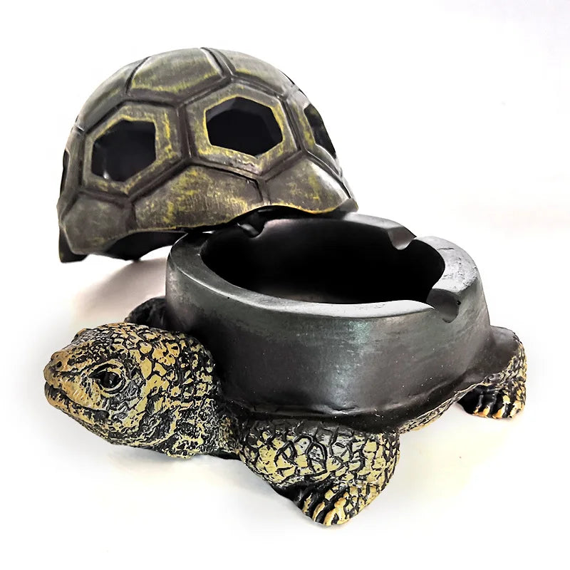 Turtle Outdoor Ashtray – Windproof Cigarette Ash Tray for Home & Office