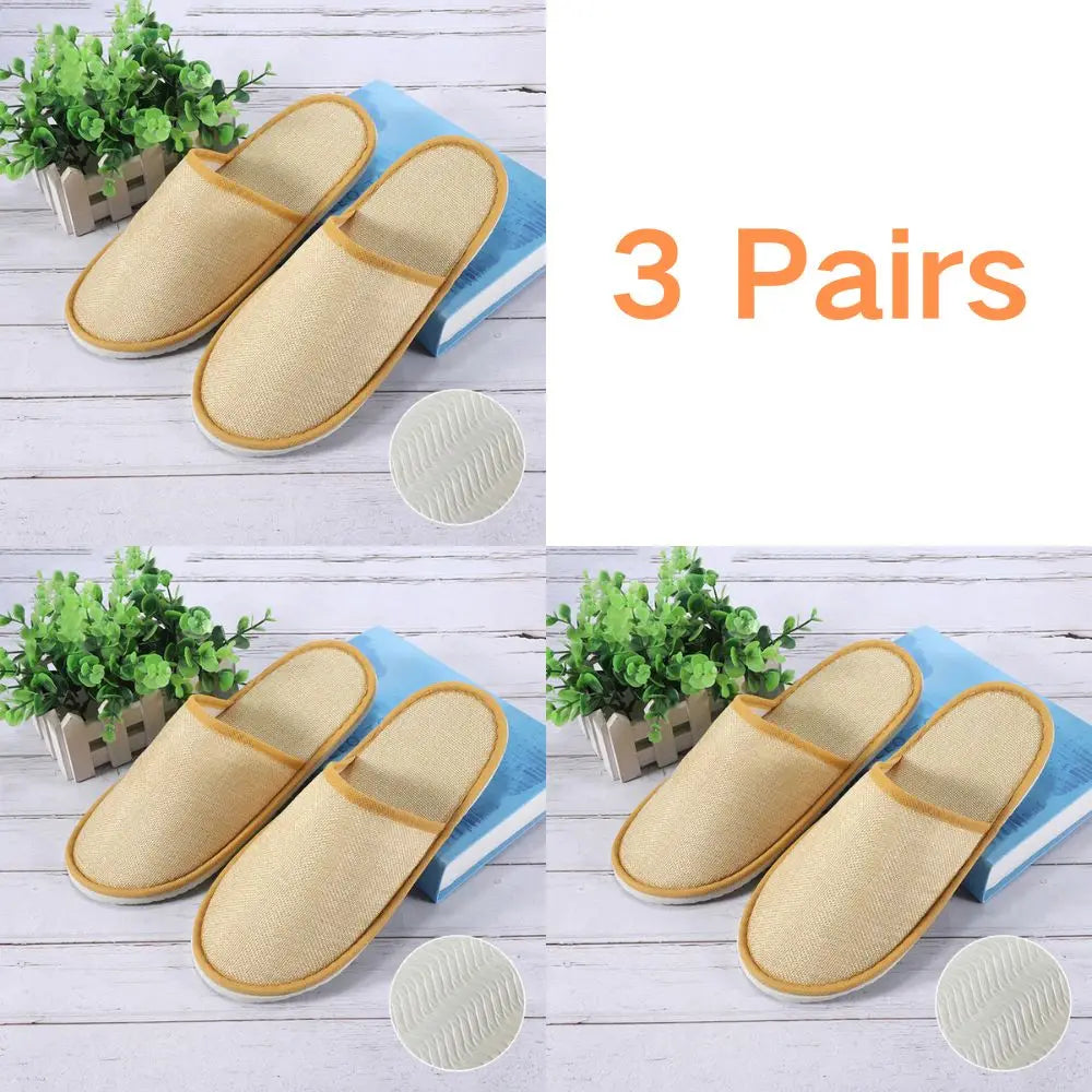 Disposable Guest Slippers - 3 Pairs Non-Slip Indoor Set - Shello's Creative Boutique