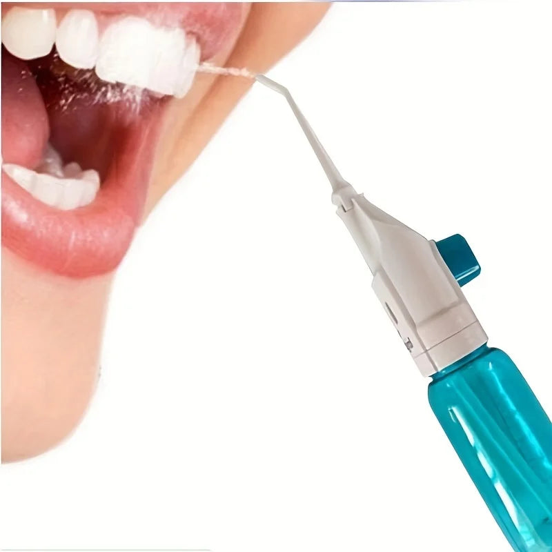 Portable Water Flosser - Manual High Pressure Oral Irrigator for Teeth Cleaning