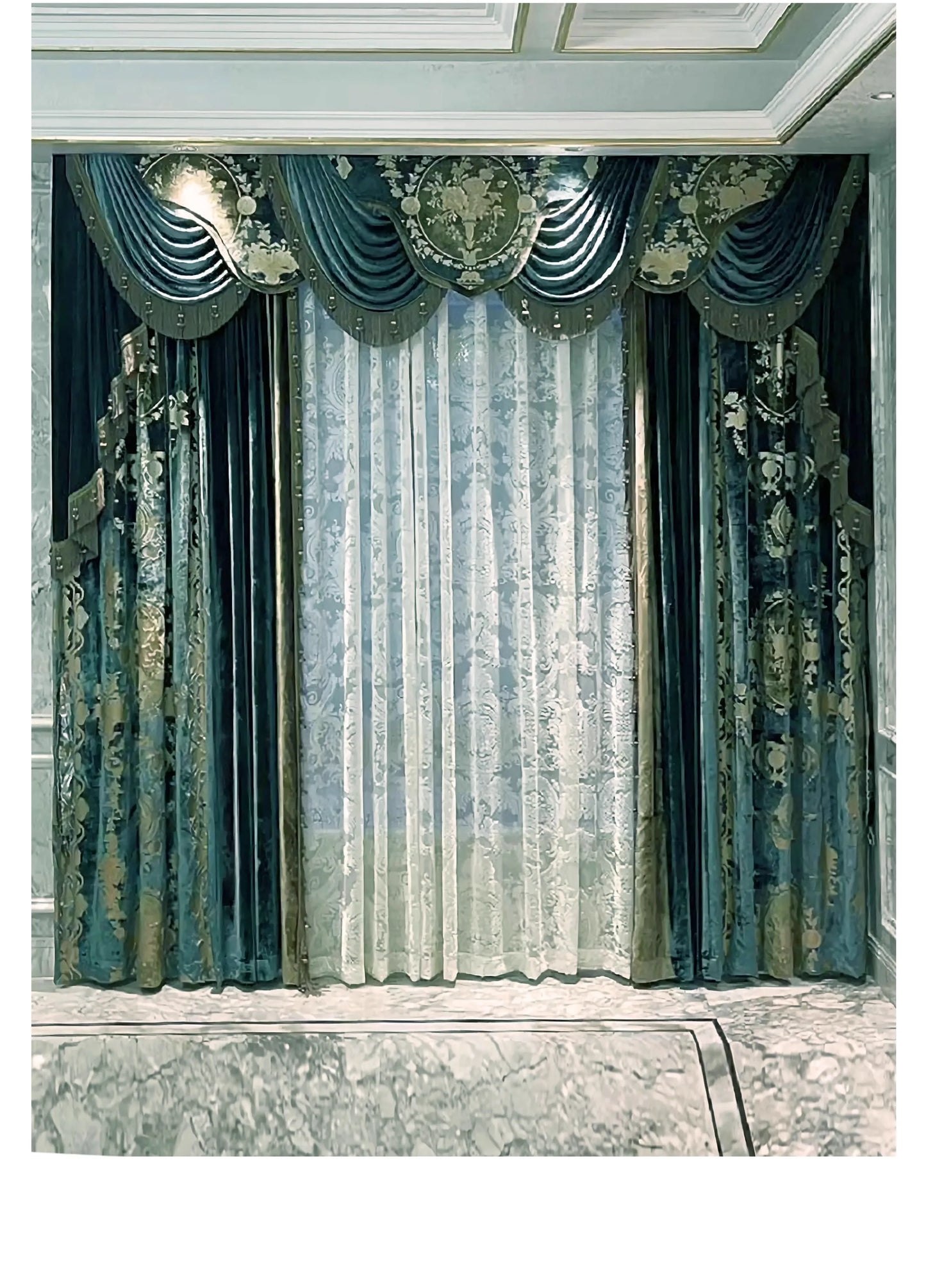 Luxury Velvet European Curtains - Royal American Style for Living Room & Bedroom - Shello's Creative Boutique