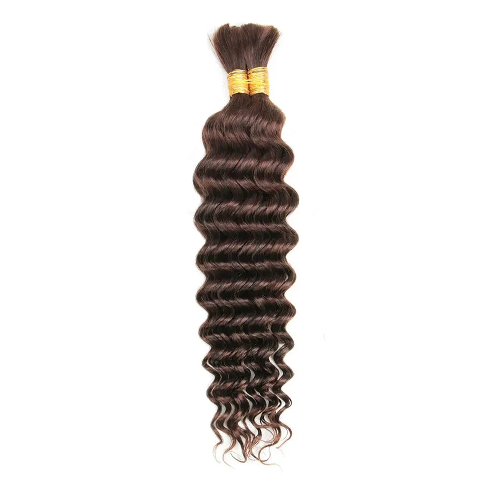 Blonde Highlight Bulk Braiding Hair - Deep Wave Curly Human Hair 100g for Boho Braids - Shello's Creative Boutique
