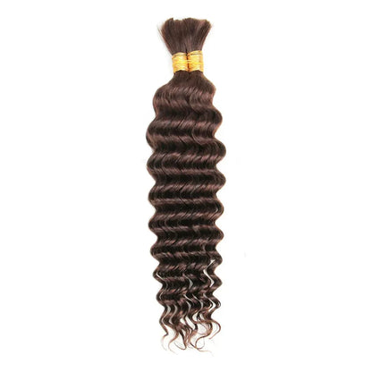 Blonde Highlight Bulk Braiding Hair - Deep Wave Curly Human Hair 100g for Boho Braids - Shello's Creative Boutique