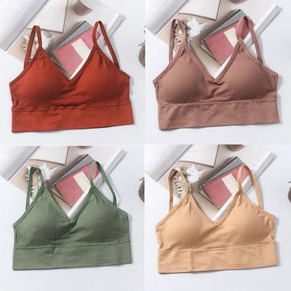 ZXYOUPING Kit 4 Seamless Bra Set – Sexy Beautiful Back Cotton-Blend Wireless