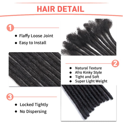 Dreadlocks Extensions Synthetic Dreads Hair  Reggae Hip-hop Synthetic Afro Kinky Style Locs Extensions For Men/Women - Shello's Creative Boutique