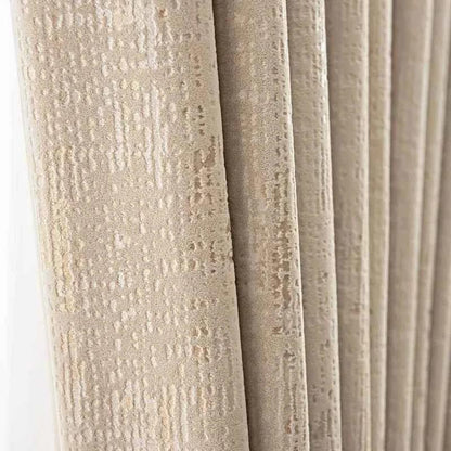 Modern Beige Velvet Blackout Curtains - Luxury Flannel Drapes - Shello's Creative Boutique