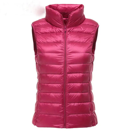 Women's Ultra Light Down Vest – Slim Sleeveless Windproof Gilet Jacket