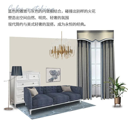 Modern High-End Curtains - Thickened High-Precision Blackout Drapes for Living Room & Bedroom - Shello's Creative Boutique