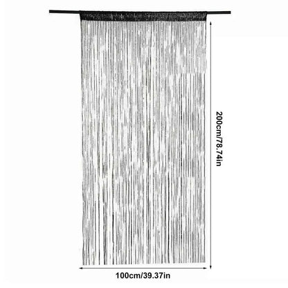 100*200CM Door Windows Hanging Beaded Decors Curtain String Summer Fly Insect Screen Tassel Panel Curtains Door Home Decor
