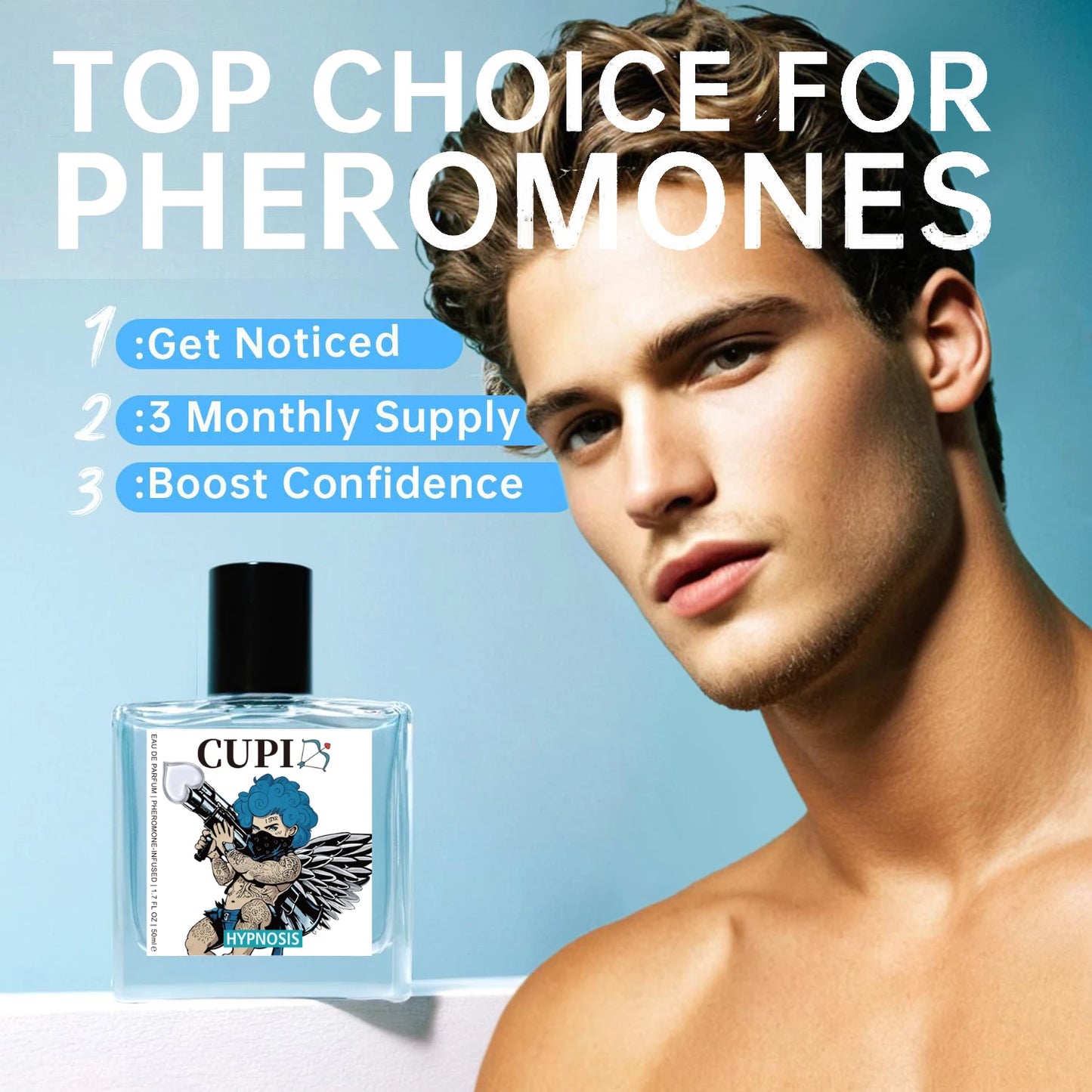 Cupid Hypnosis 2.0 Pheromone Cologne for Men - 50ml (1.7 oz) - Cupid Fragrances - Shello's Creative Boutique