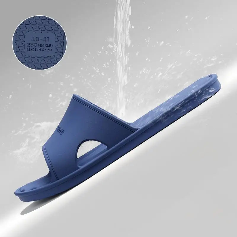 Men's Summer Indoor Slippers - Non-Slip Bathroom & Home Couple Slides with Soft Bottom - Shello's Creative Boutique