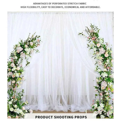 White Sheer Tulle Curtains - Elegant Window Drapes for Living Room & Bedroom - Shello's Creative Boutique
