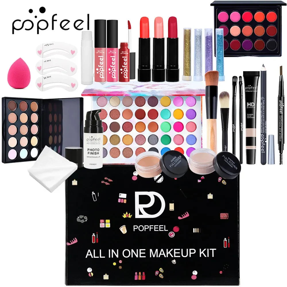 Professional Makeup Set Full Makeup Kit Eye Shadow Blush Foundation Face Powder Makeup Case Korean Cosmetic Christmas Gifts - Shello's Creative Boutique