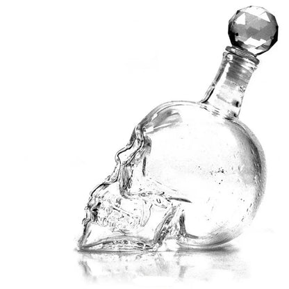 Skull Head Crystal Decanter & Glass Set – Gothic Bar Whisky Vodka Wine Spirits