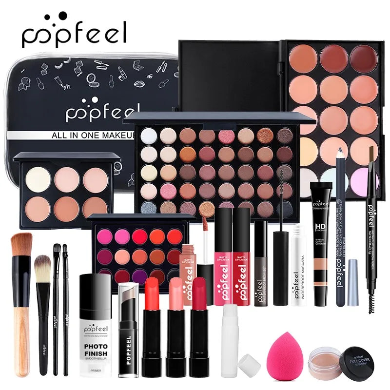 POPFEEL All In One Makeup Kit  for Women Full Kit Set, All in One Makeup Sets Include Eyebrow Eyeliner Eyeshadow - Shello's Creative Boutique