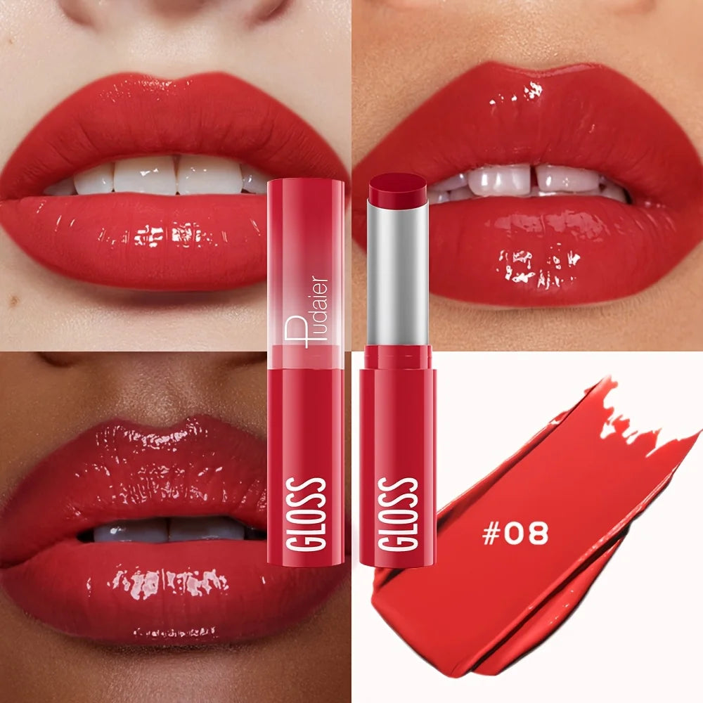 Glass Shine Lip Glaze, Mirror Finish Lipstick, Waterproof, Long Lasting, Non-Transfer, Plumping, Nude Shades - Shello's Creative Boutique