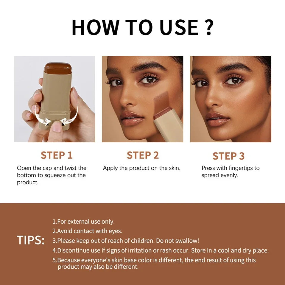 6Color Tinted Foundation Cream Stick Waterproof Lasting Oil-control Cover Acne Makeup Smooth Moisturize Concealer Serum Balm - Shello's Creative Boutique