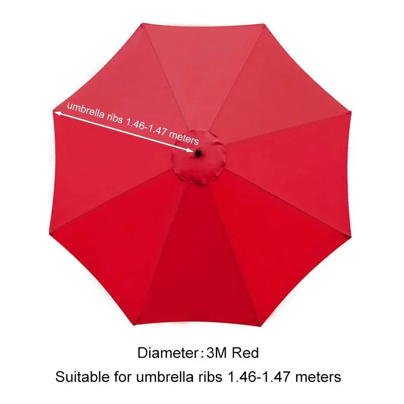 Parasol Replacement Cloth – Waterproof Anti-UV Canopy for 6 & 8 Rib Banana Parasols
