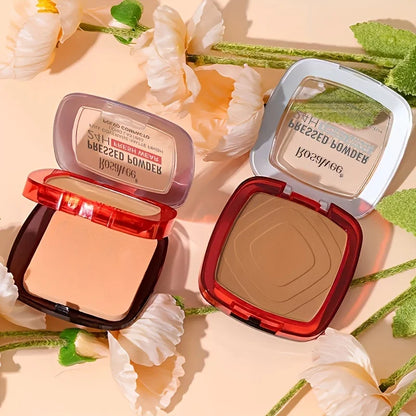 Matte Pressed Powder Foundation with Puff - 24H Weightless Finishing Powder