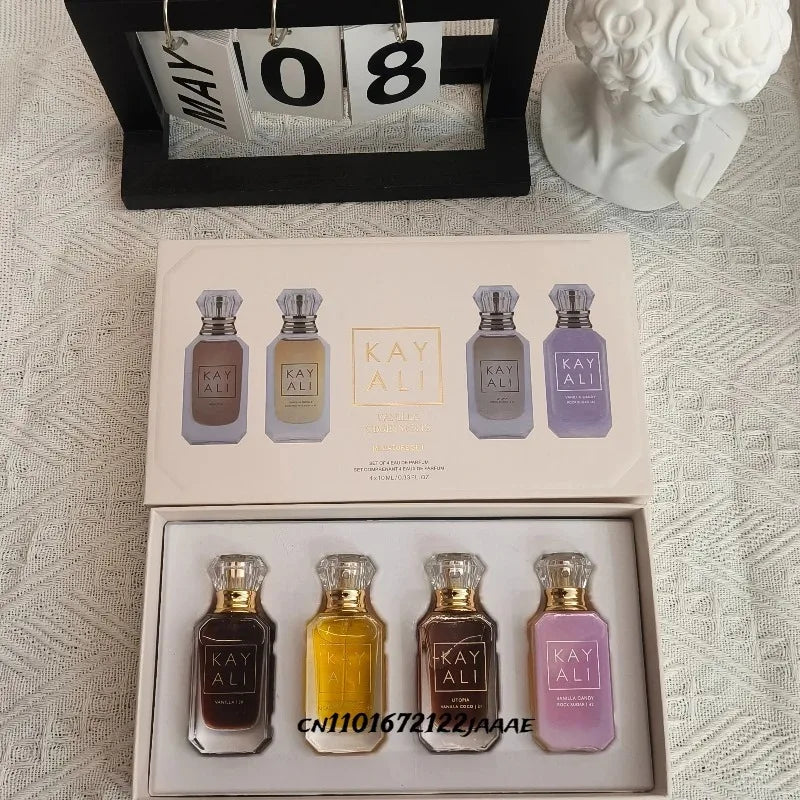 KAYALI 4x10ml Unisex Eau De Parfum Set Long Lasting Floral Fruity Musk Vanilla Royale Mini Travel Perfume Collection - Shello's Creative Boutique