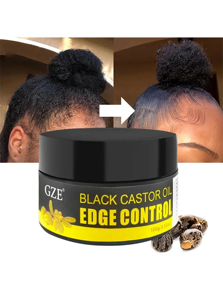 GZE African Black Castor Extra Hold Hair Gel - Edge Control with Coconut Oil - Shello's Creative Boutique
