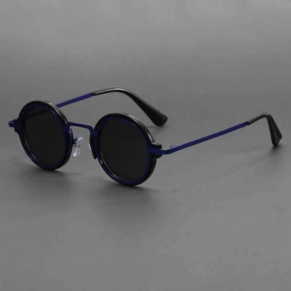 Retro Handmade Small Round Sunglasses Sun Protection Eye Protection UV Protection Men and Women Sunglasses