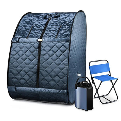 Portable 3L Steam Sauna Tent – 1000W Foldable Home Spa with Remote Control & Chair