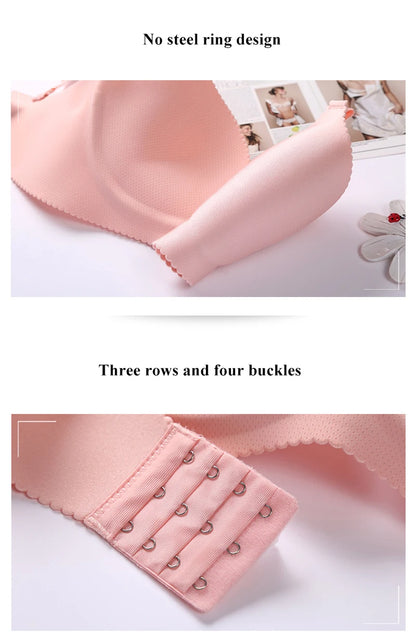 NURRASA Seamless Push-Up Bra & Panty Set – Sexy Floral Wire-Free Lingerie for Women, 3/4 Cup Adjustable Brassiere & Briefs (Sizes 70AB–85AB)