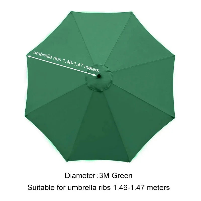 Parasol Replacement Cloth – Waterproof Anti-UV Canopy for 6 & 8 Rib Banana Parasols
