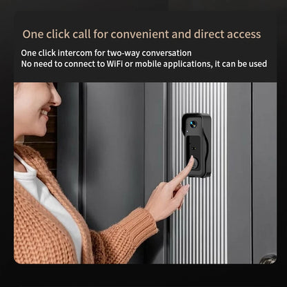4.3 Inch Wireless Video Doorbell with 130° Camera & Night Vision