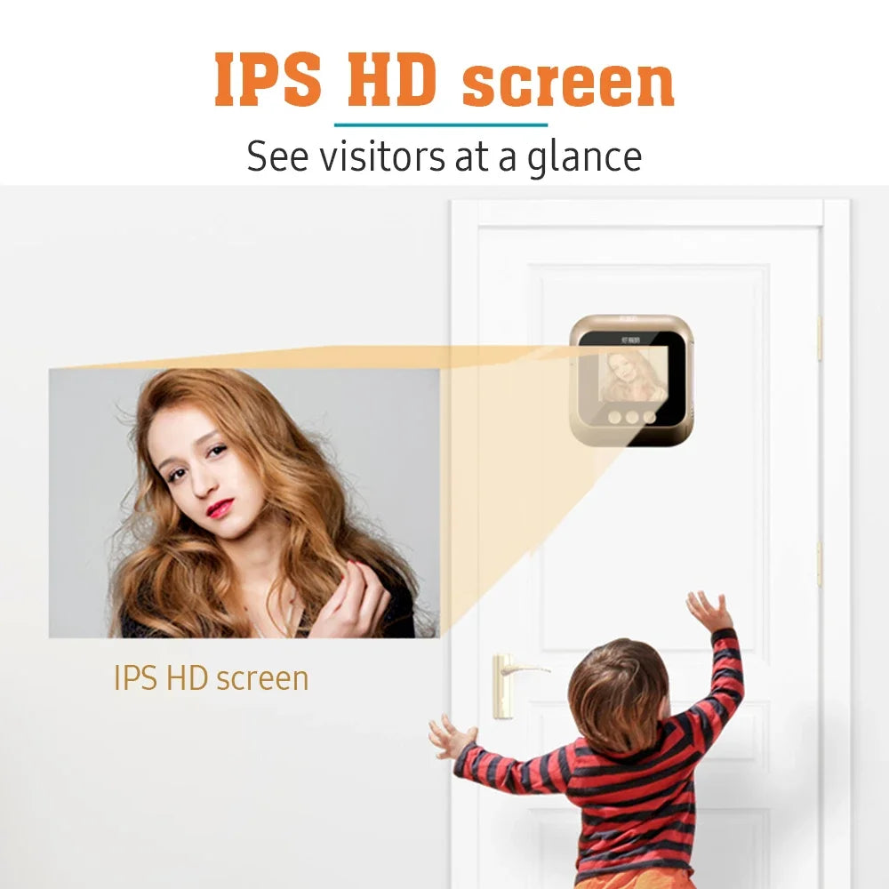 Video Door Peephole Camera with Wireless Monitor & Night Vision