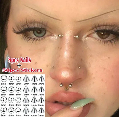 Adhesive Faux Piercing Stud Set – 165/180 Pieces