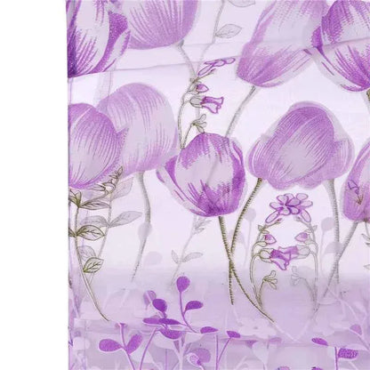 Beeinch Floral Tulle Curtains - Modern Sheer Window Panels for Living Room & Bedroom - Shello's Creative Boutique