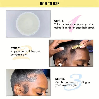 GZE African Black Castor Extra Hold Hair Gel - Edge Control with Coconut Oil - Shello's Creative Boutique