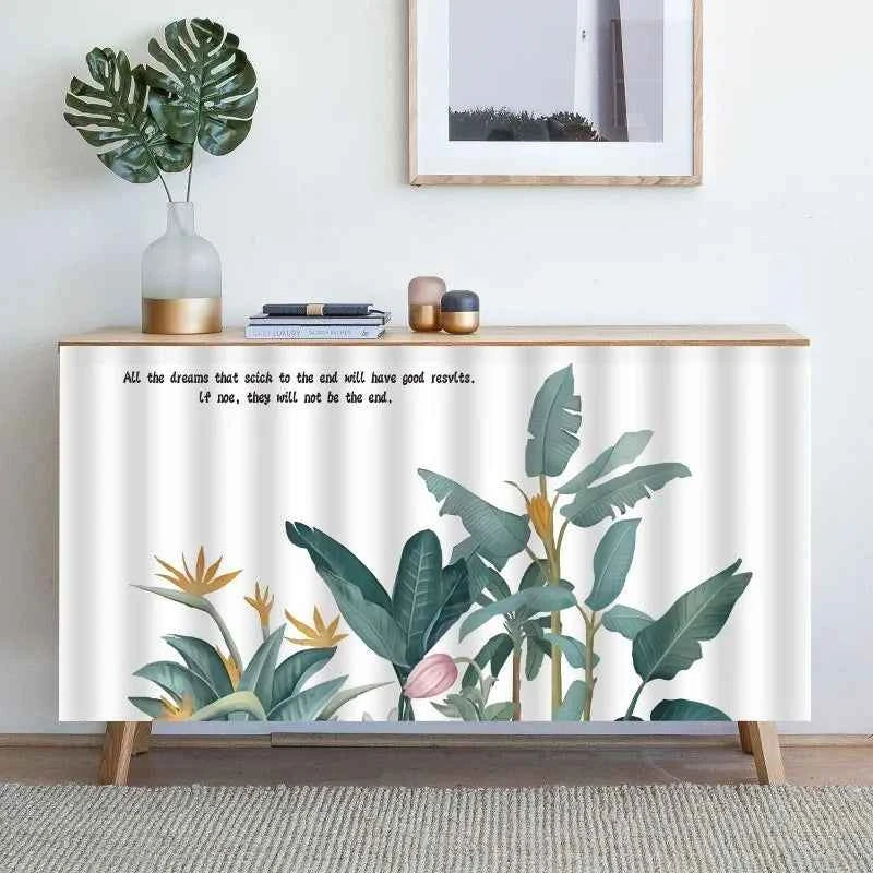 1PC Kitchen Cabinet Curtain Cover Dustproof Cupboard Wardrobe Short Curtains Washable Drapes Self-adhesive Half-Curtain Cortinas