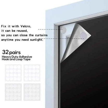 Portable Blackout Curtain - Stick-On Travel Window Blind with Thermal Insulation (145x200cm) - Shello's Creative Boutique