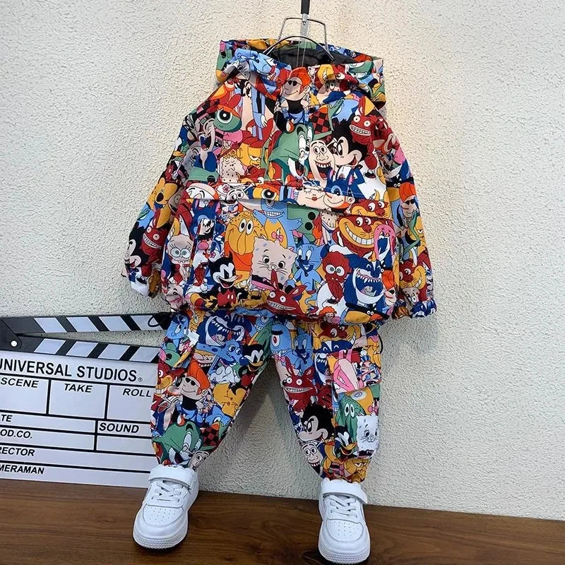 Children's Clothing Set Spring and Autumn Fashion 2024 Boys' Baby Jacket Pants Children's Fashionable Casual Two Piece Set Shello's Creative Boutique